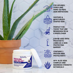 TriDerma MD pressure-sore relief cream jar ideal for home care routines and ongoing skin protection