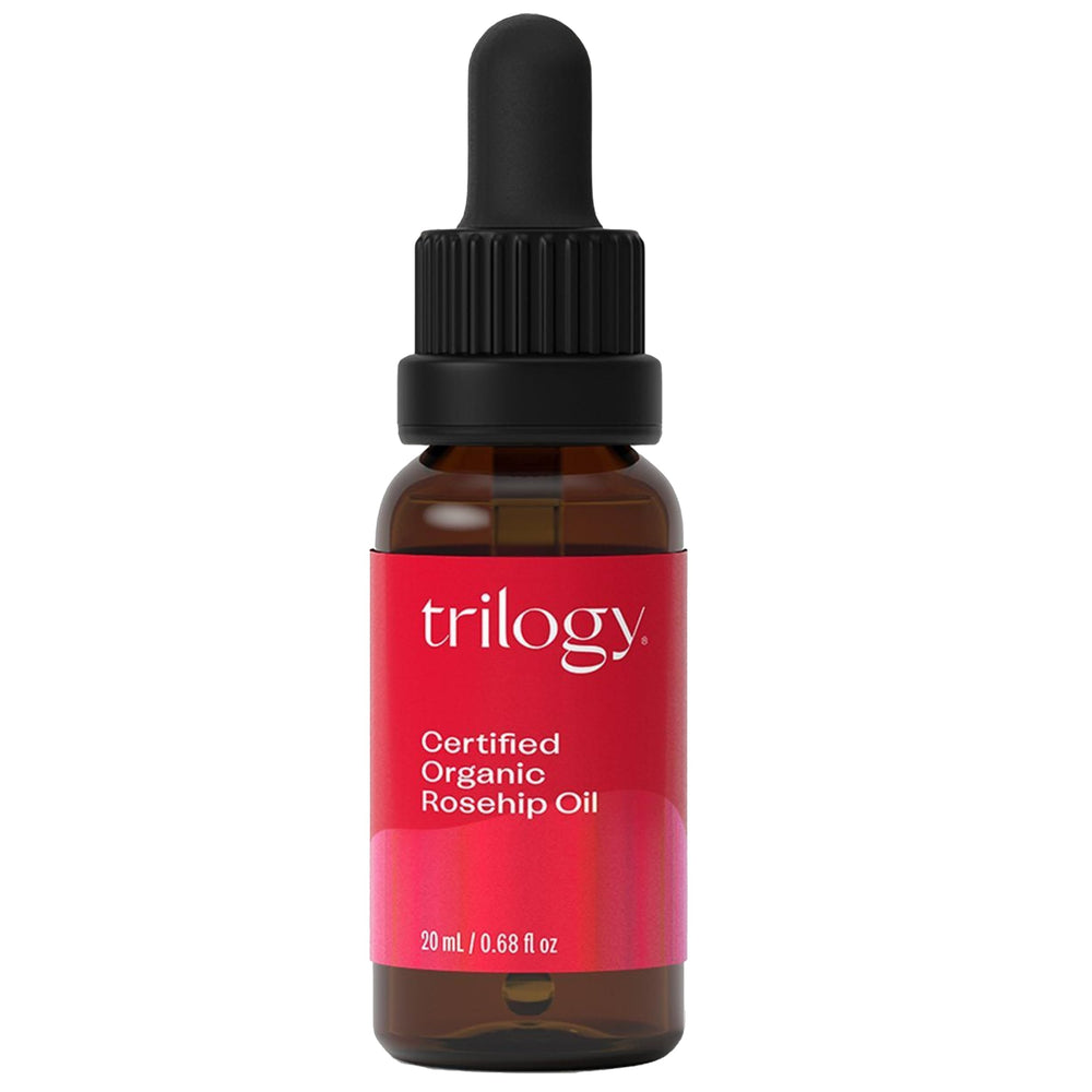 Trilogy Rosehip Oil bottle pour for quick nourishment