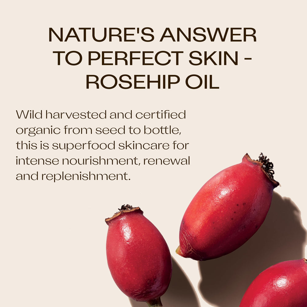 Trilogy Rosehip Oil label certifications display organic status