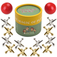 TriMagic metal jacks set for timeless, durable tabletop play