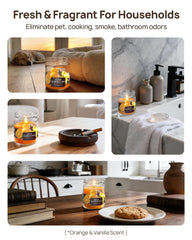 TRINIDa orange-vanilla soy-wax ingredients image communicates natural, non-toxic composition.