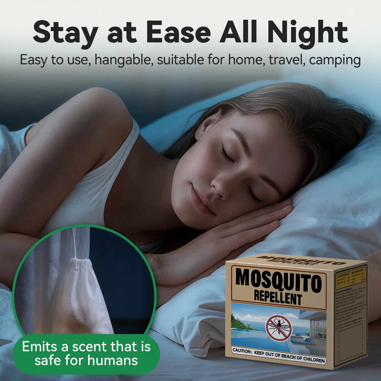 TrioVueLy camping setup showing portable mosquito deterrent.
