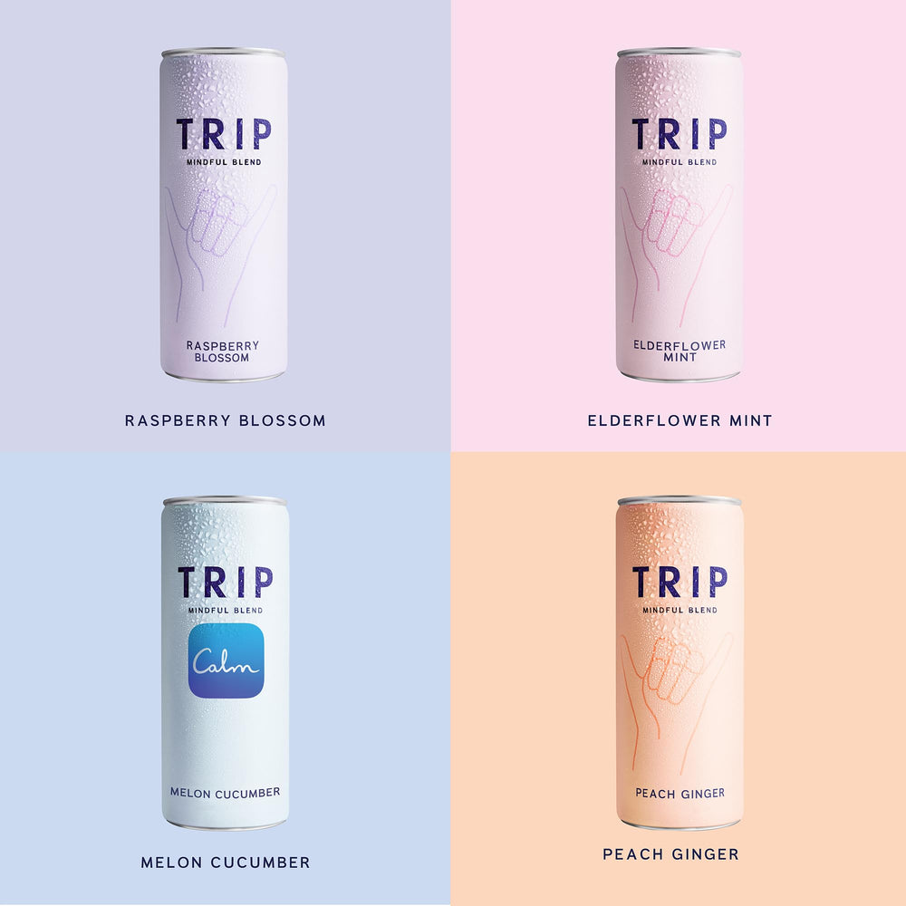 TRIP Mindful Blend Melon Cucumber can for a crisp, flavorful non-alcoholic option.