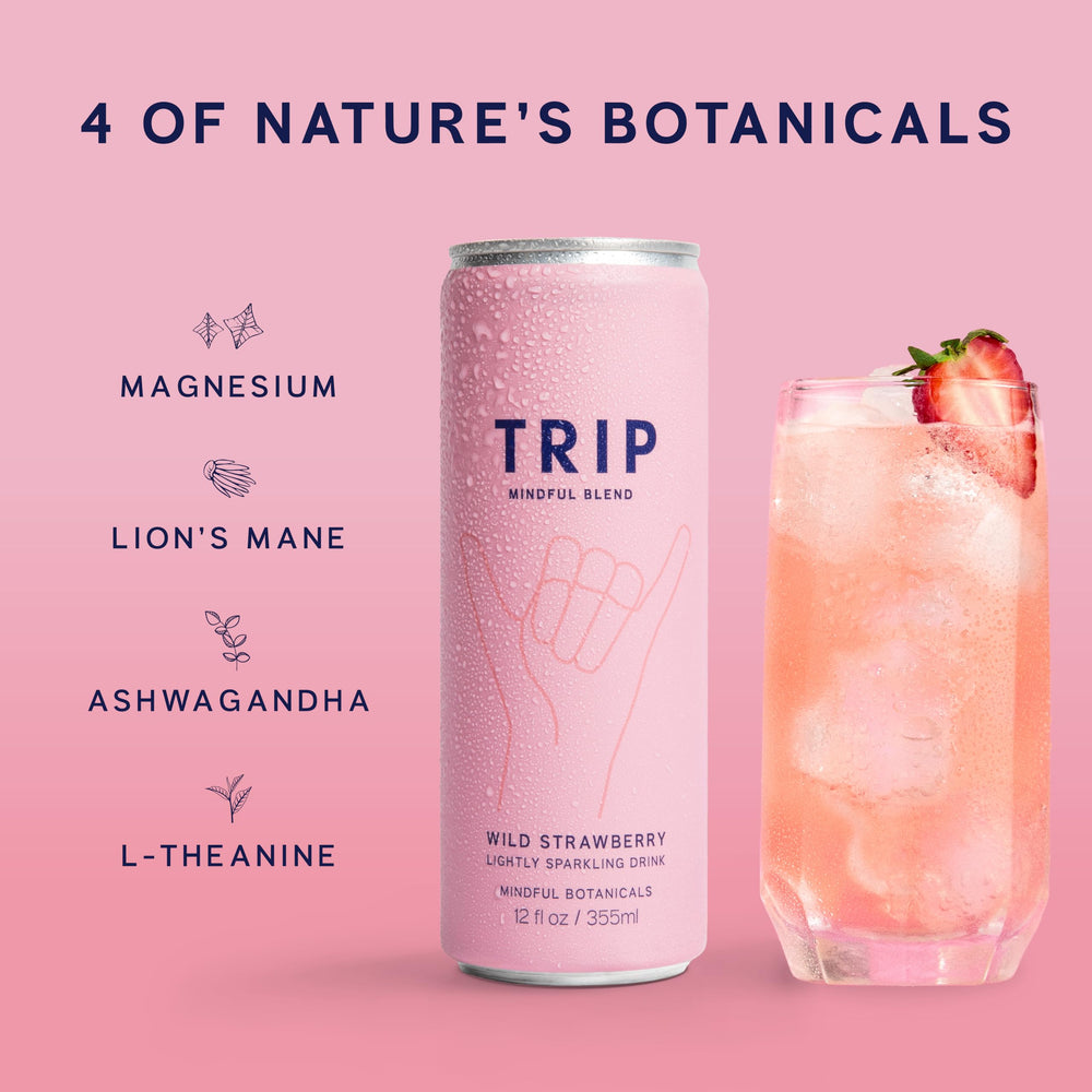 TRIP label close-up highlights flavors and award-winning quality for refined sipping.