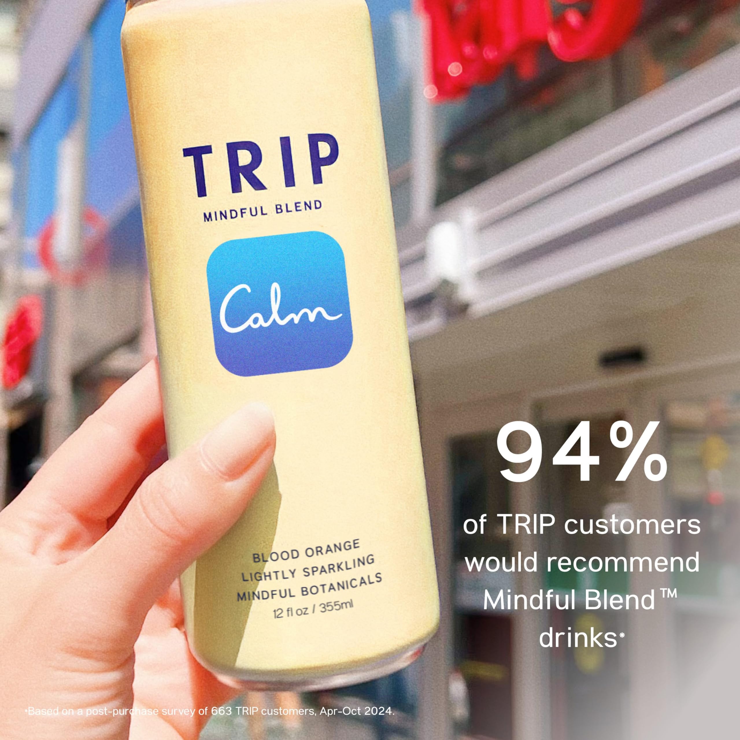 TRIP Botanicals closeup features Lion's Mane and Ashwagandha ingredients.
