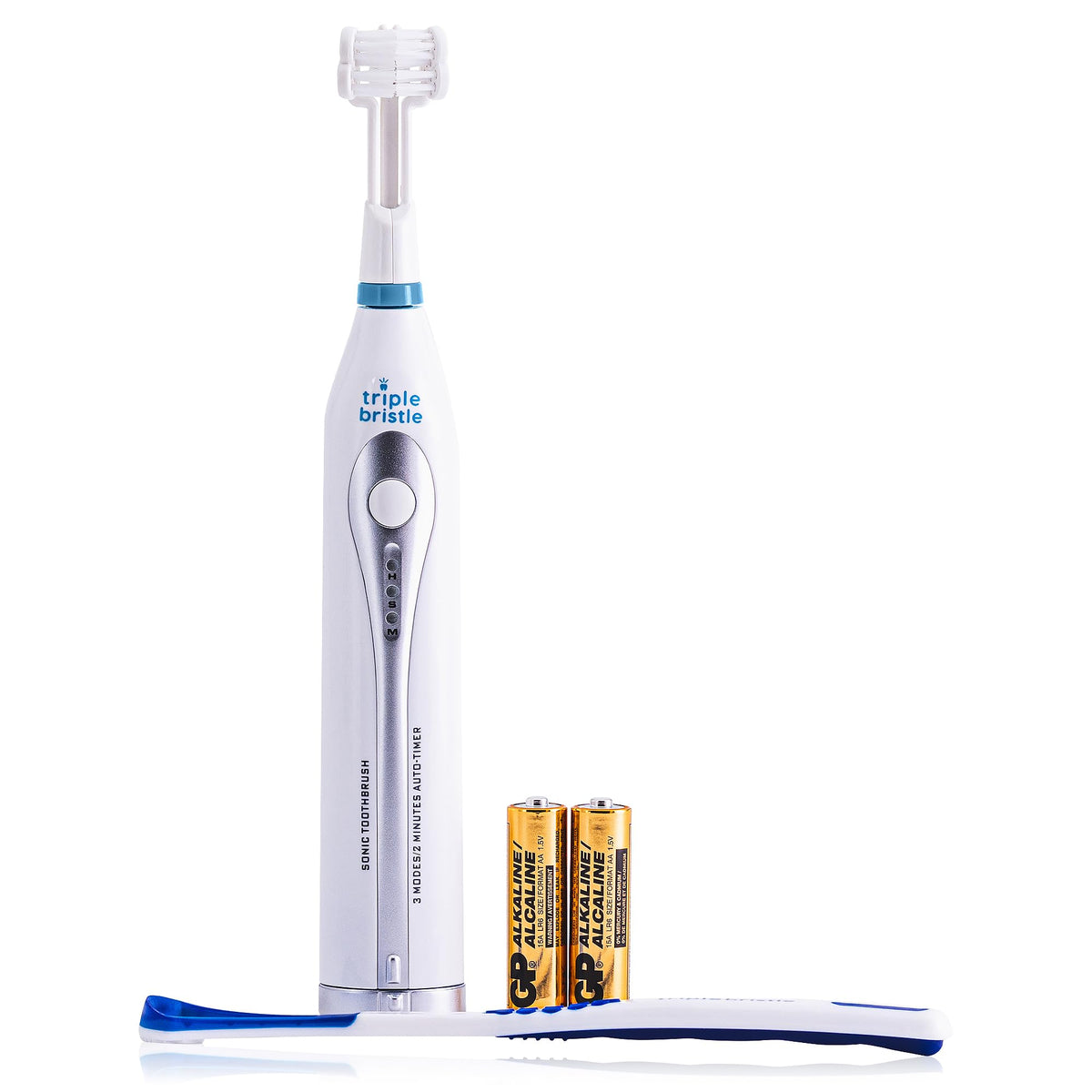 Triple Bristle GO travel case keeps your toothbrush protected on the go.