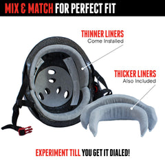 Triple Eight Sweatsaver two liner sets inside for a customized fit