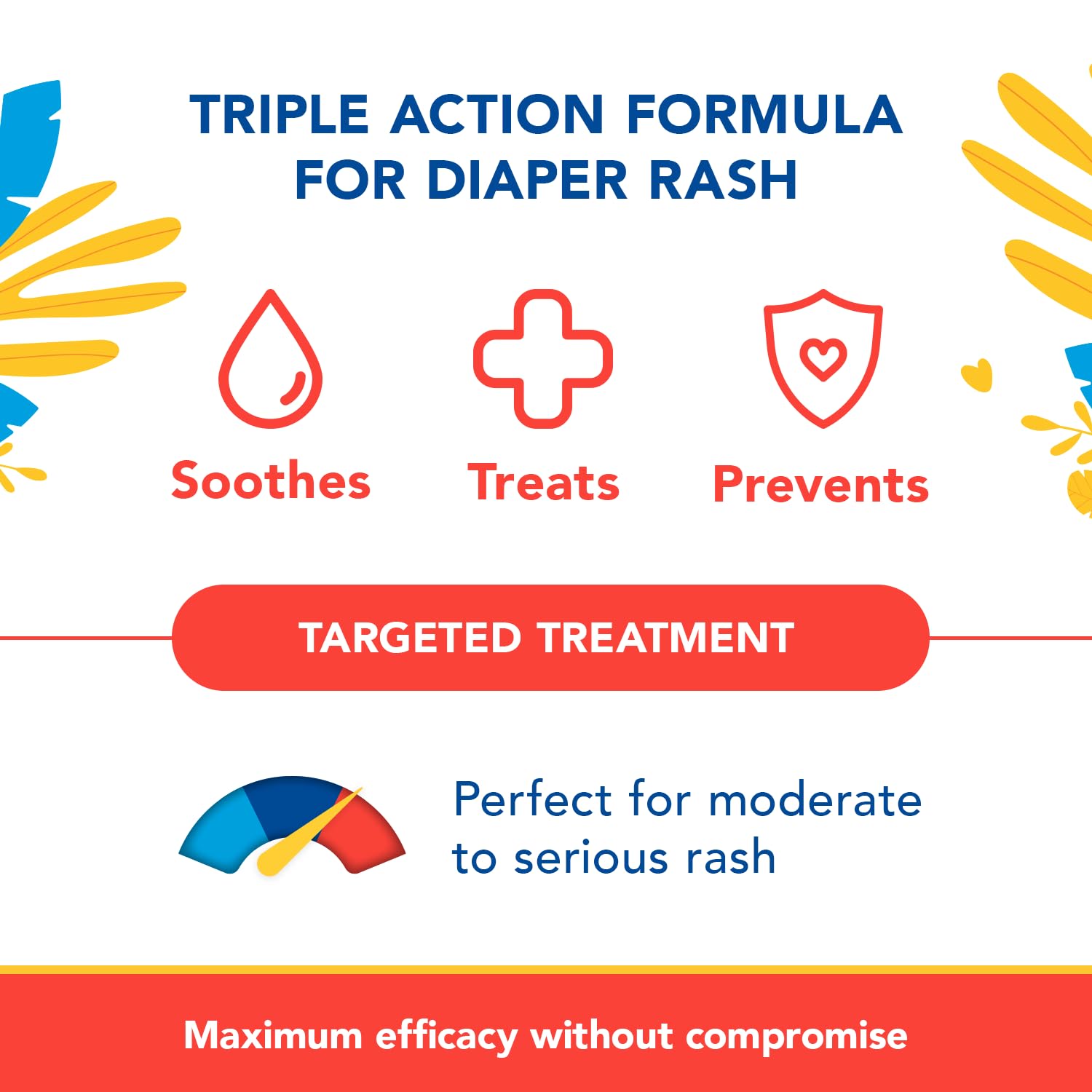 Barrier cream texture on baby skin with Triple Paste 3X Max.