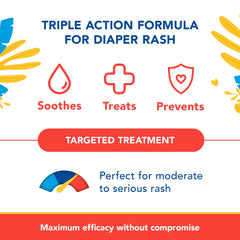 Barrier cream texture on baby skin with Triple Paste 3X Max.
