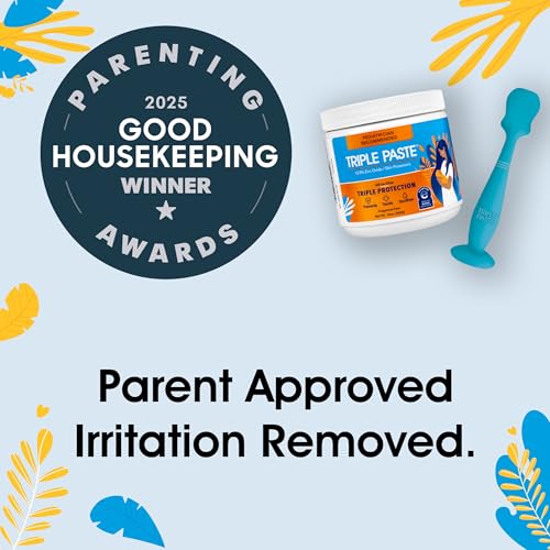 Triple Paste spatula applying cream for clean diaper changes