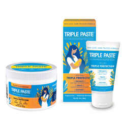 Triple Paste bundle with 8oz tub and 3oz tube for daily diaper care.