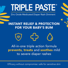 Triple Paste diaper rash cream in a diaper bag for on-the-go care.
