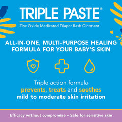 On-the-go use: Triple Paste on baby's bottom after diaper change