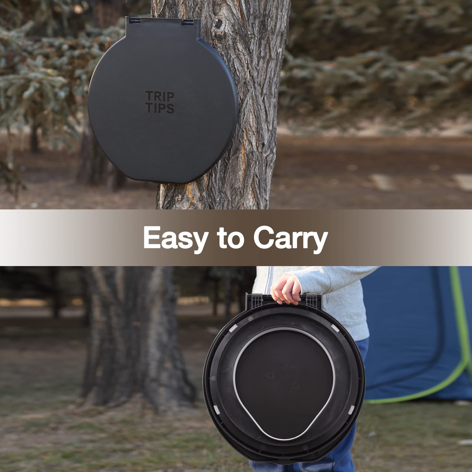 TRIPTIPS back grip grooves aid carrying and hanging on gear.