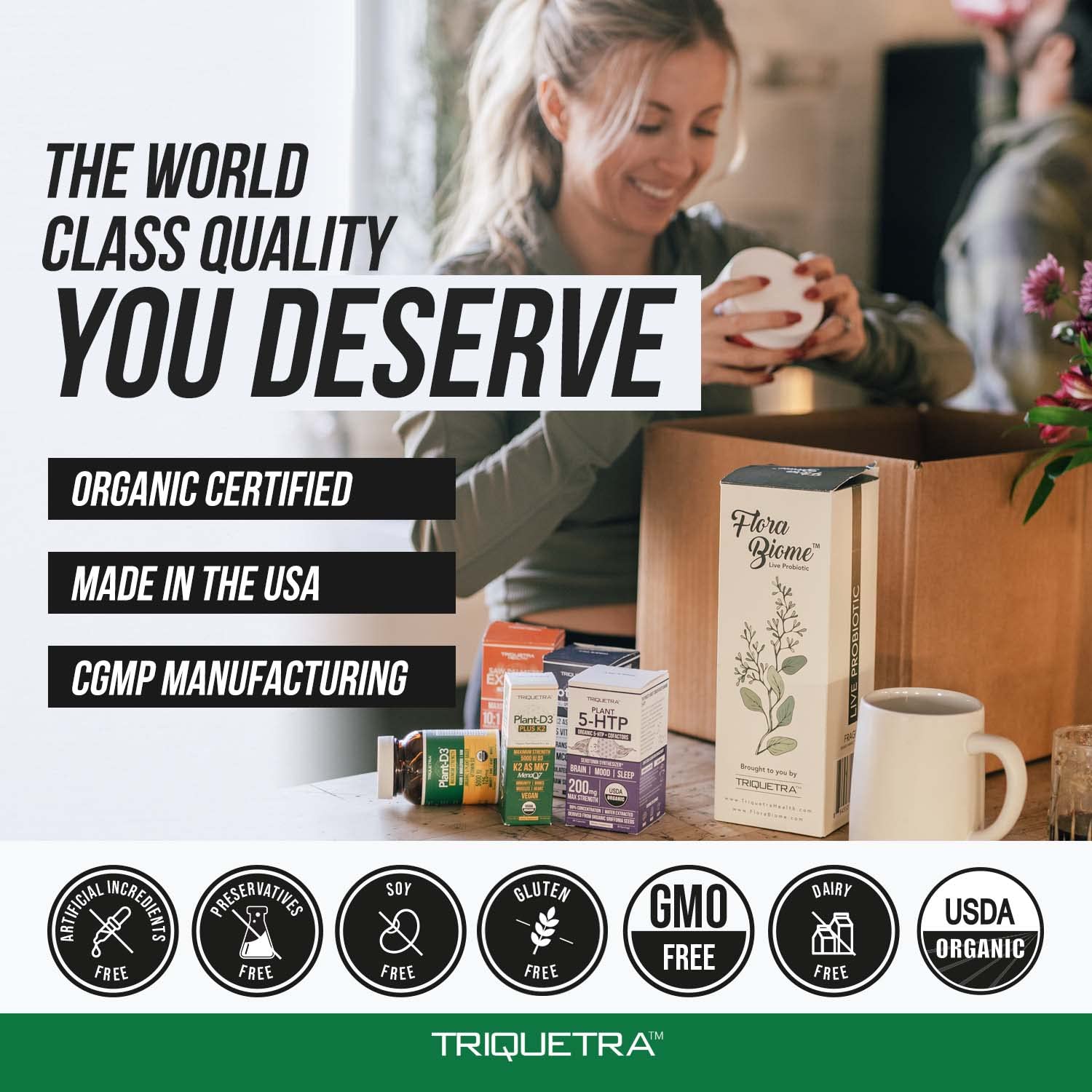 60-capsule pack for convenient Triquetra Health daily D3 routine.