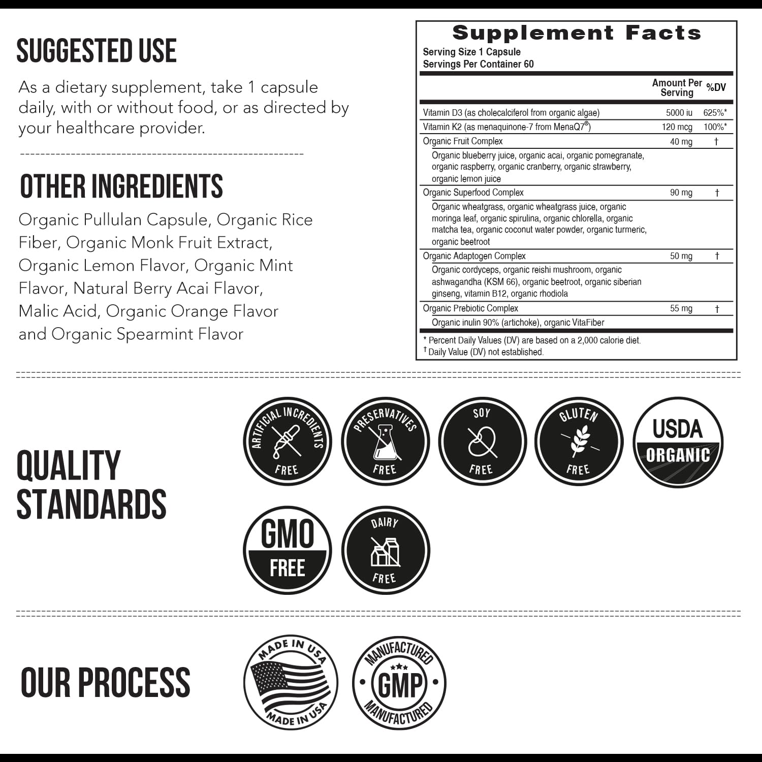 Triquetra Health high-potency D3 + K2 dosage panel; 5000 IU D3, 120 mcg K2.