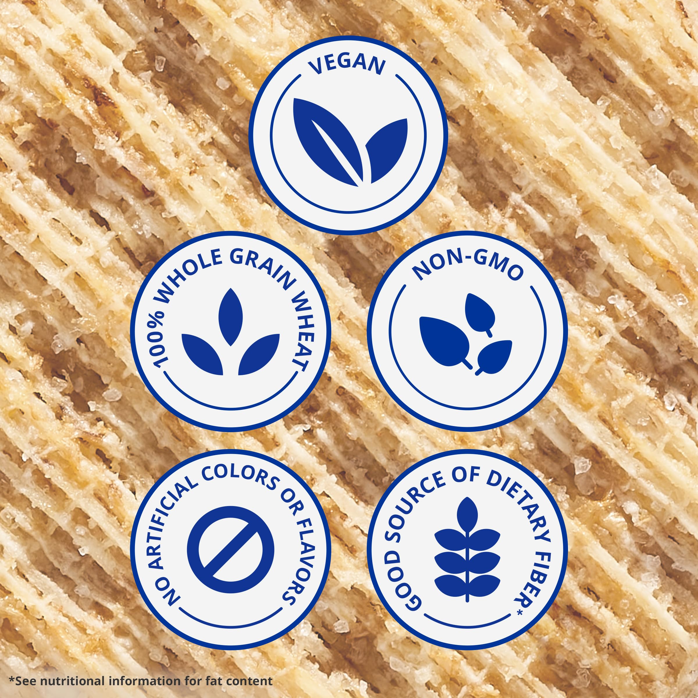 Triscuit uses 100 percent whole wheat for wholesome snacking