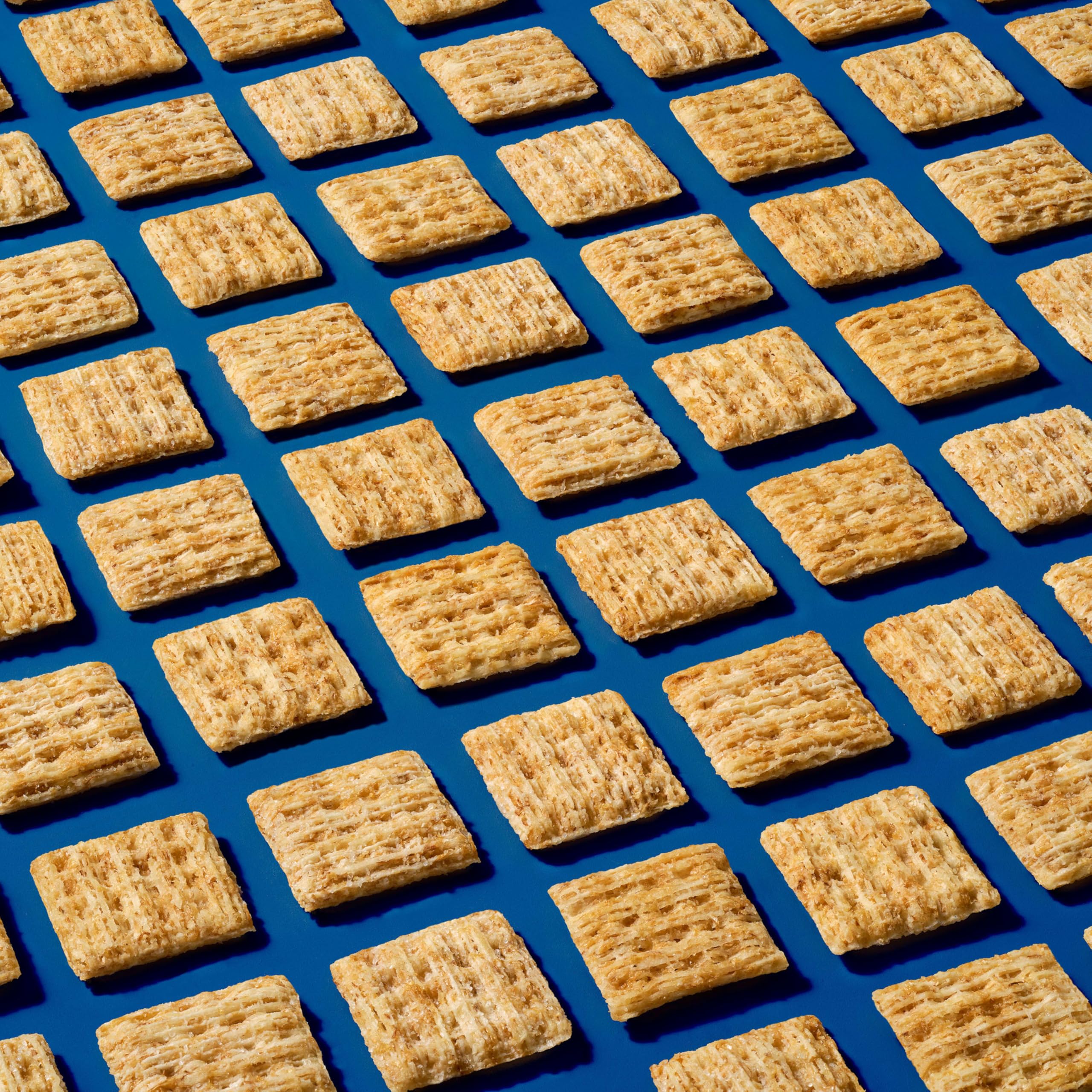Triscuit Minis Original woven texture close-up showing crunch.