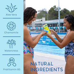 TRISWIM chlorine removal shampoo bottle shows anti-chlorine formula for softer hair.