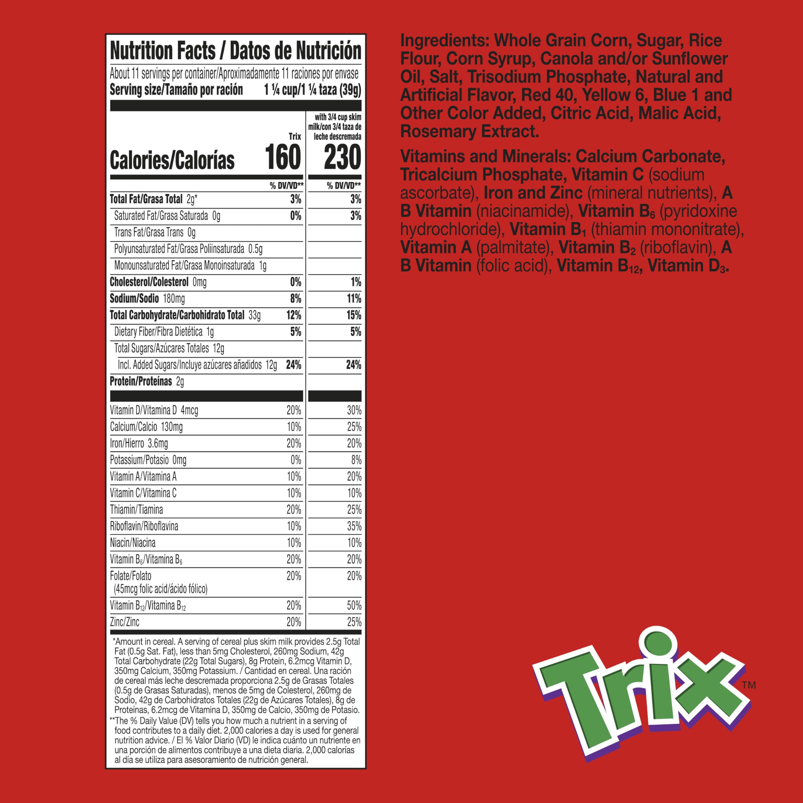 Close-up of Trix fruity shapes highlighting fun flavors for kids.