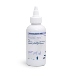 TrizULTRA + Keto flush bottle closeup for easy at-home ear cleansing.