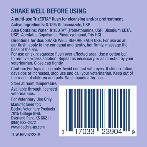 TrizULTRA + Keto flush dog ear application demonstrates gentle topical use.