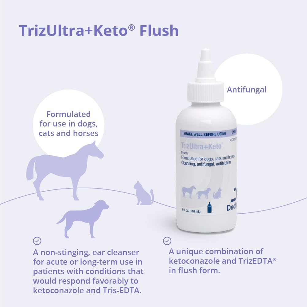 TrizULTRA + Keto flush horse ear care suitable for larger pets.