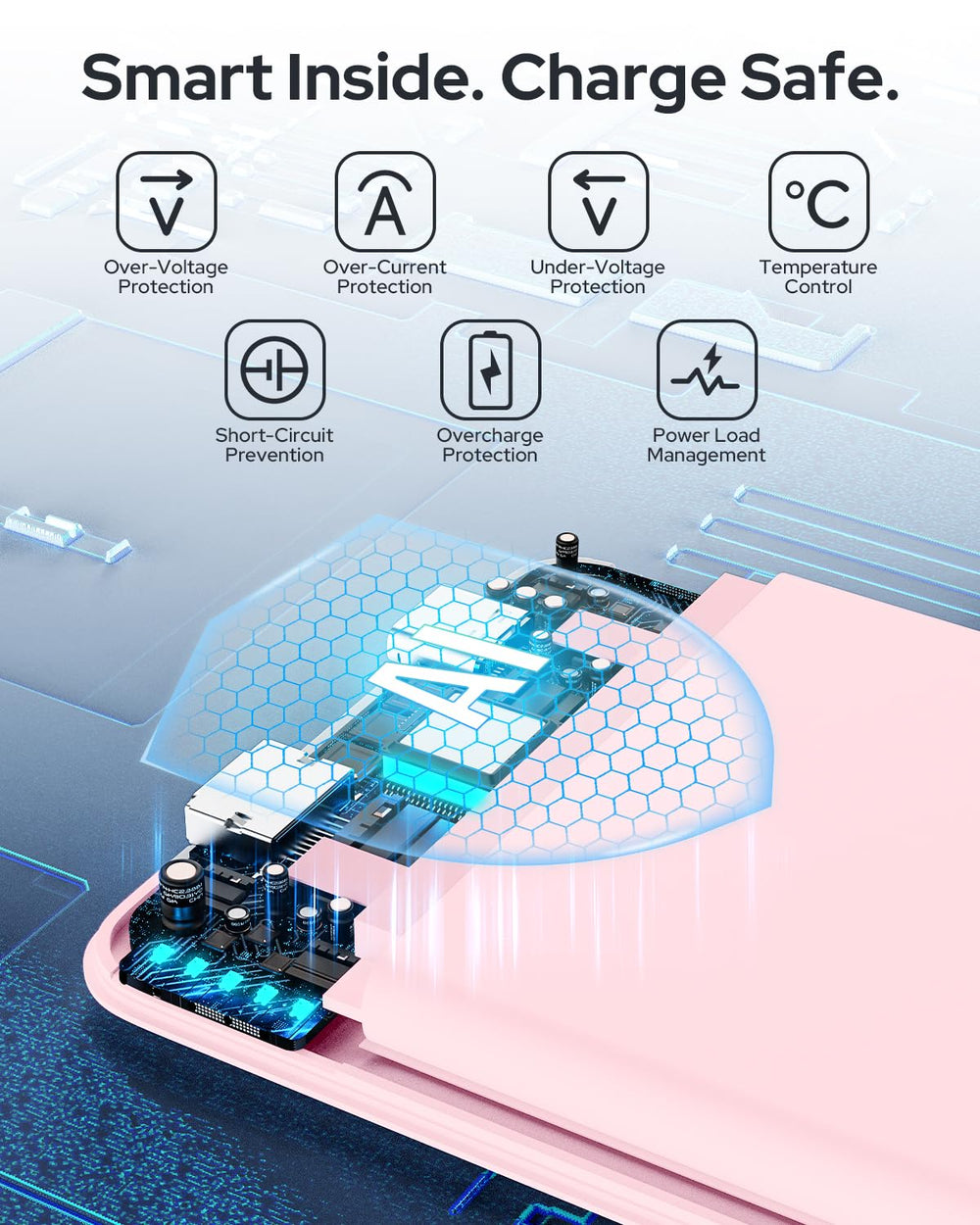 TRKOY MagSafe 5000mAh pink travel-ready design fits bags and pockets