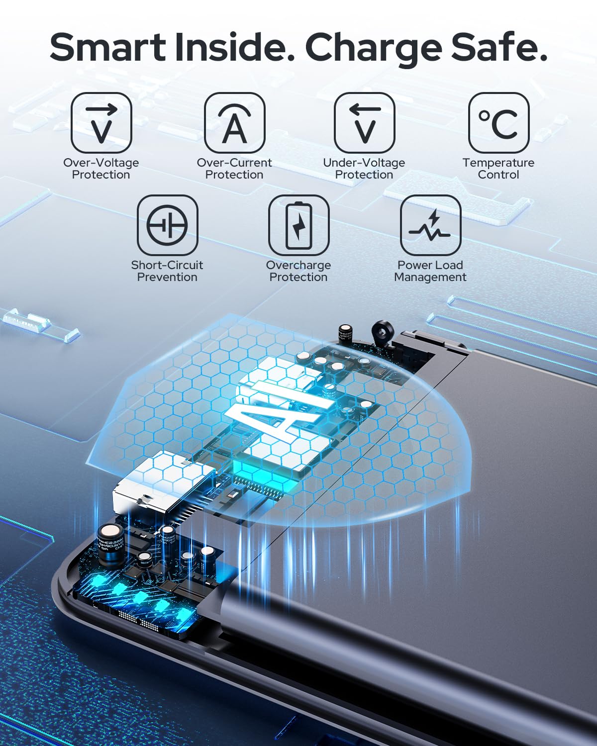 TRKOY W5 protects devices with intelligent cooling and overload safeguards.