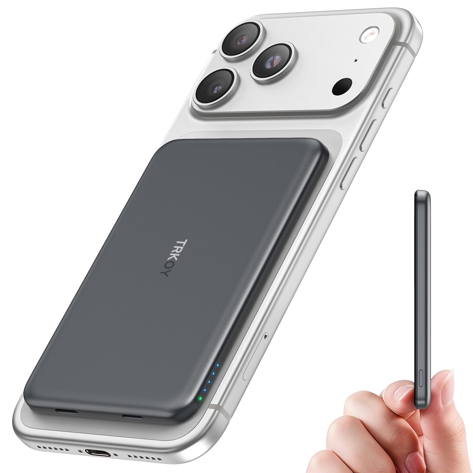 TRKOY W5 magnetic-alignment for quick secure attachment on the go.