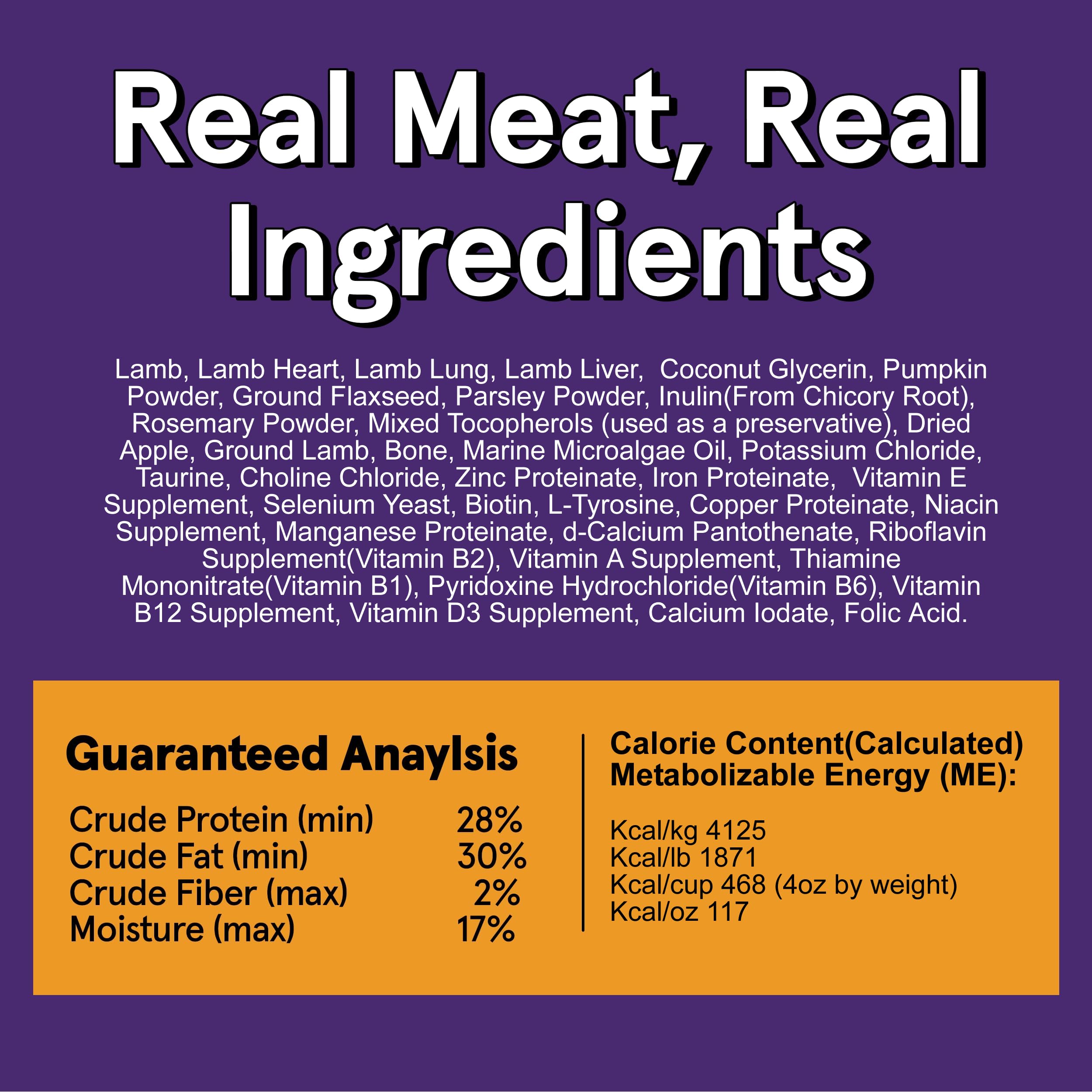TRMC lamb bites closeup— high-protein morsels that dogs eagerly crunch at mealtime