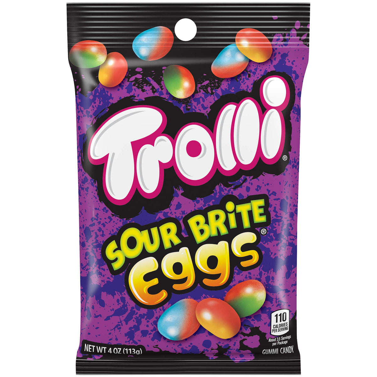 Trolli Sour Brite Eggs in packaging, ideal for sharing at parties.