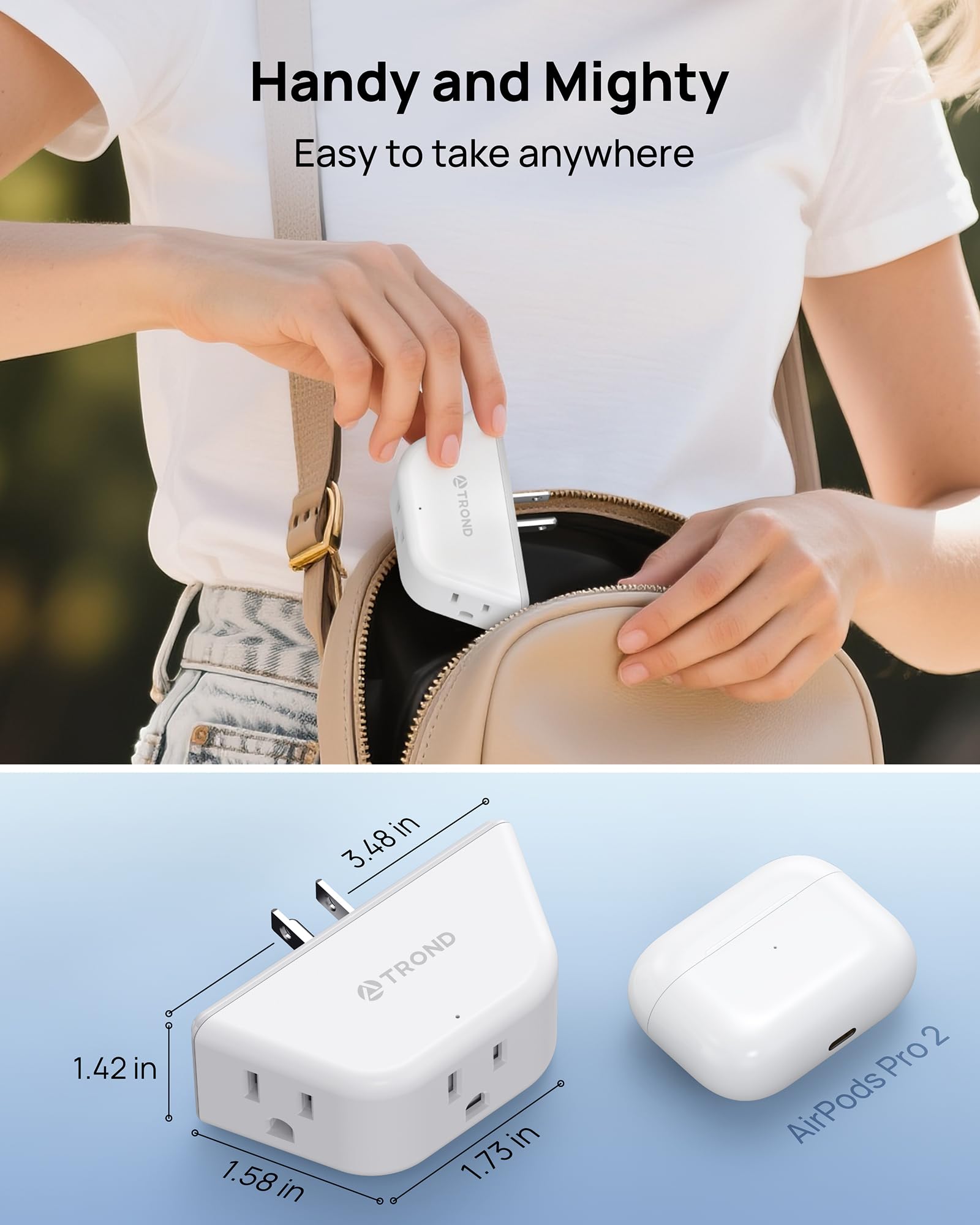 TROND two-pack enables simultaneous charging across spaces.