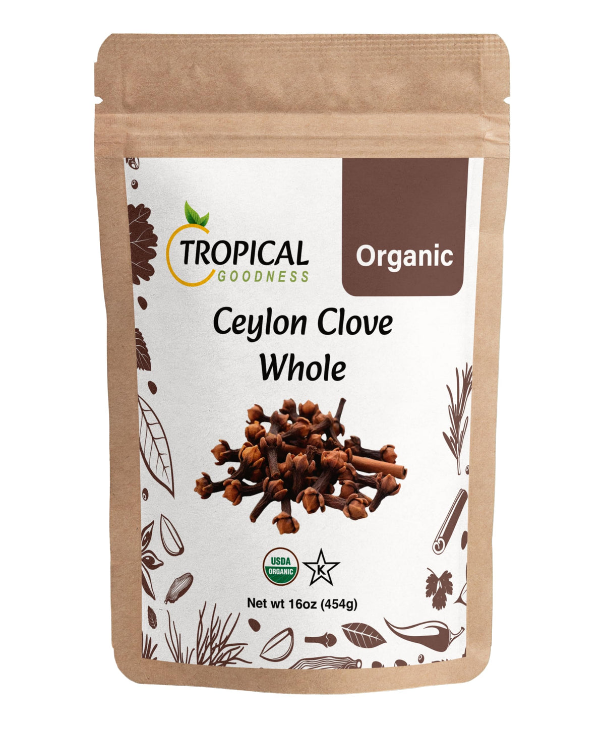 Tropical Goodness whole organic cloves 16oz for rich cooking flavor