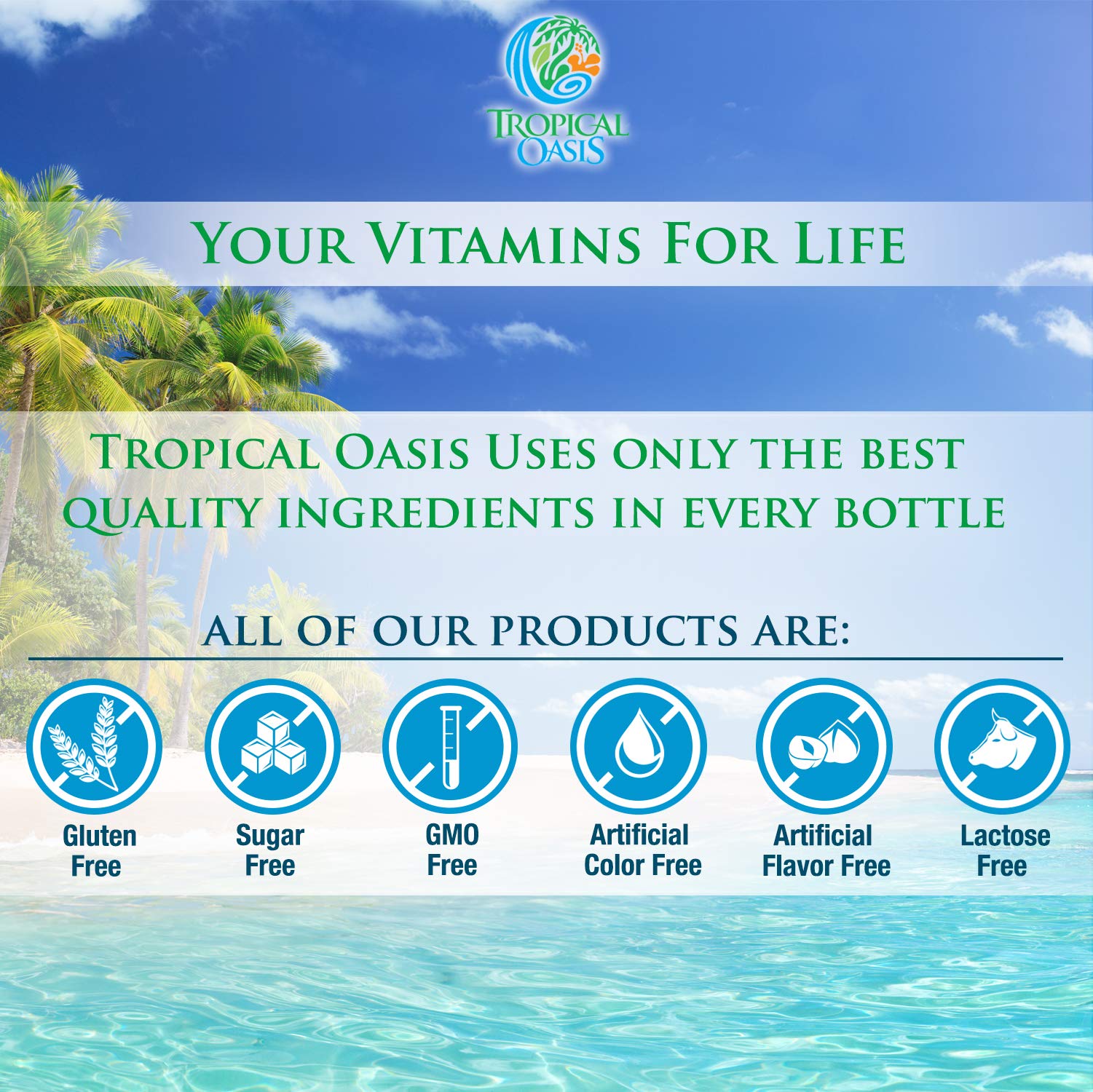 Tropical Oasis drops for toddlers ages 1+ used daily.
