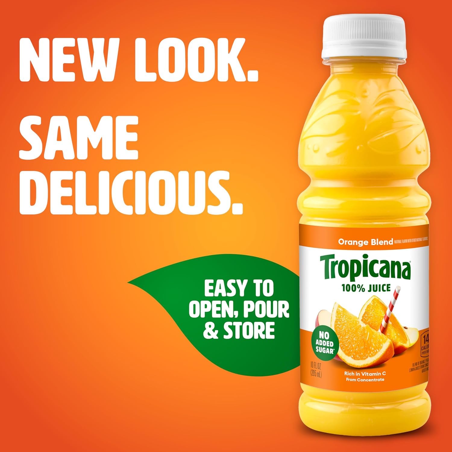 Tropicana apple juice 10oz bottle, ideal for school lunches.