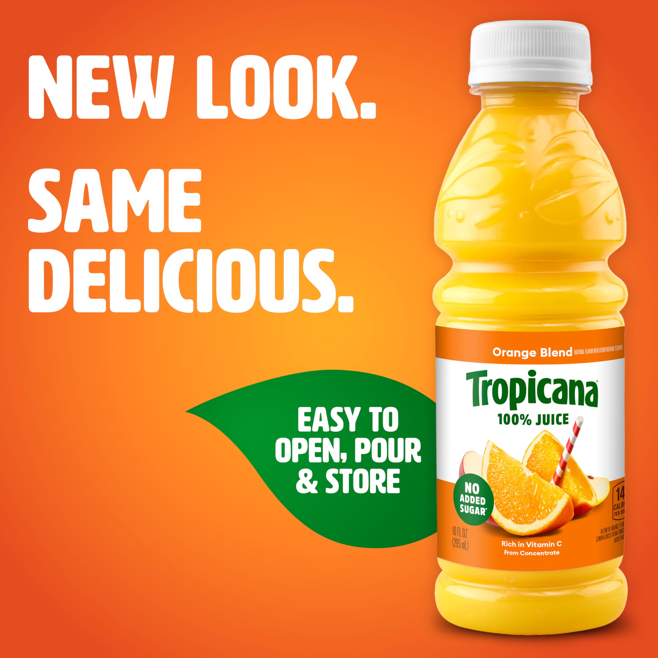 Tropicana ingredients orange, pear, apple, and lemon juice blend