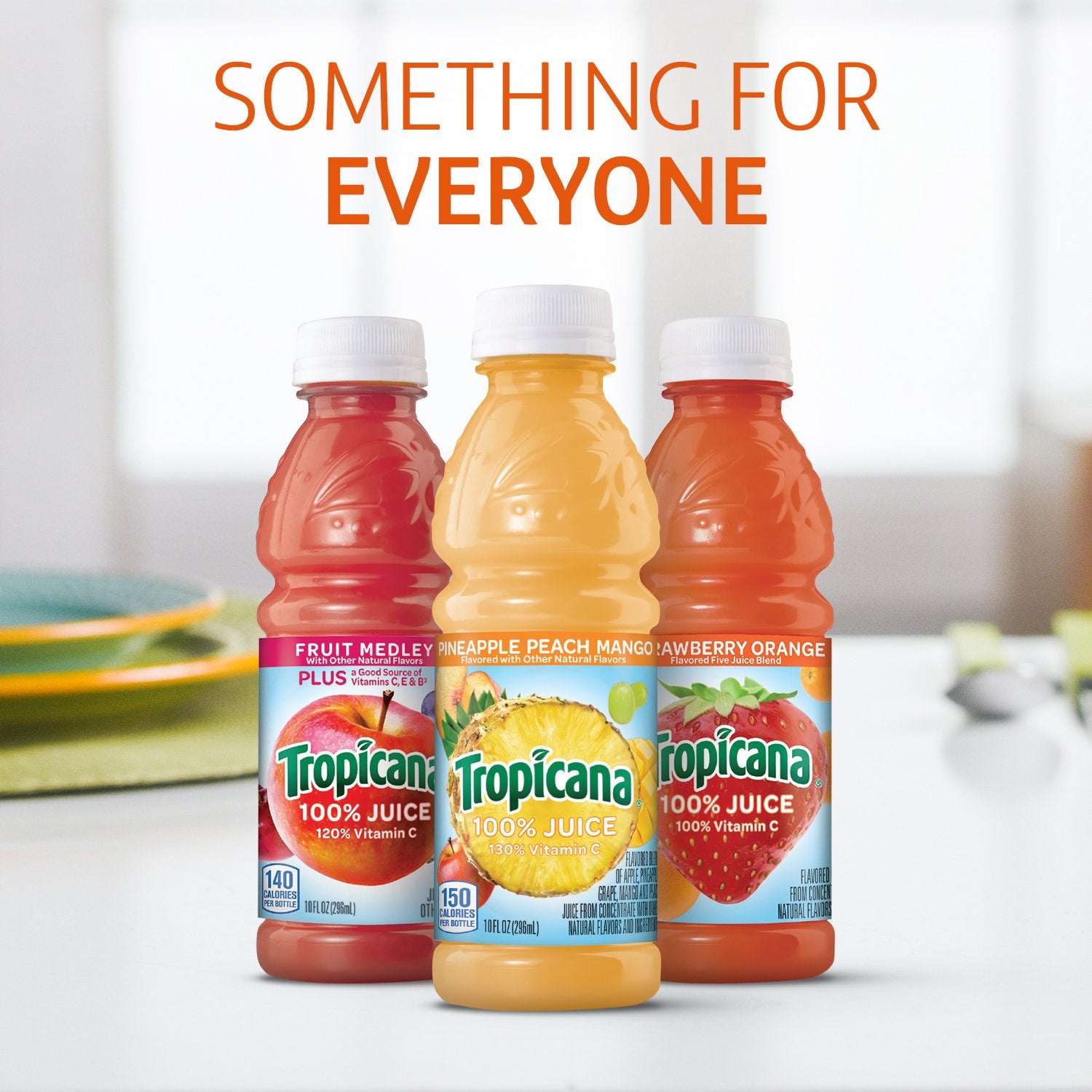 Tropicana juice on-the-go 10oz bottle ideal for lunch boxes.