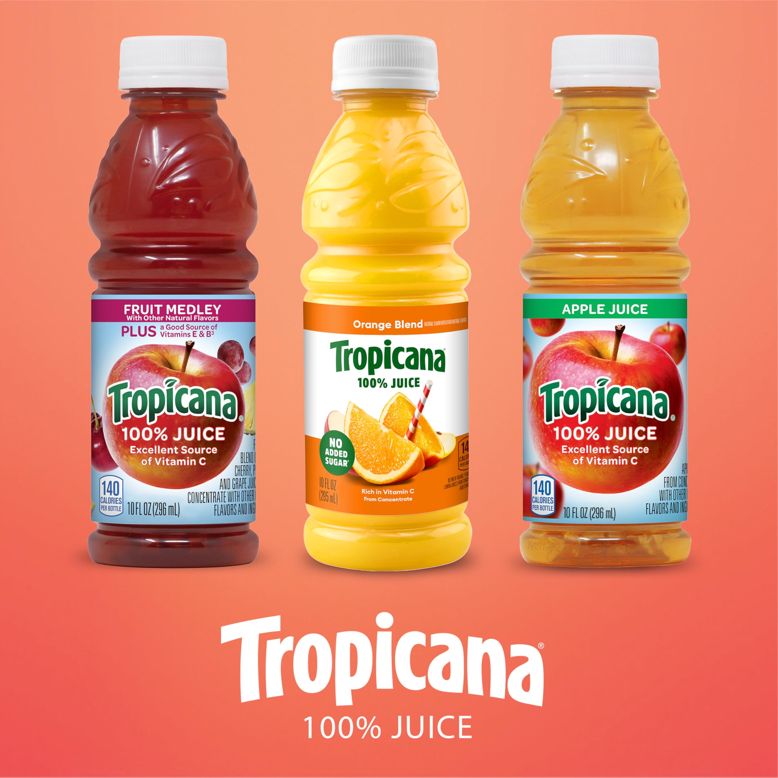 Tropicana juice pour 10oz bottle, quick hydration anytime.