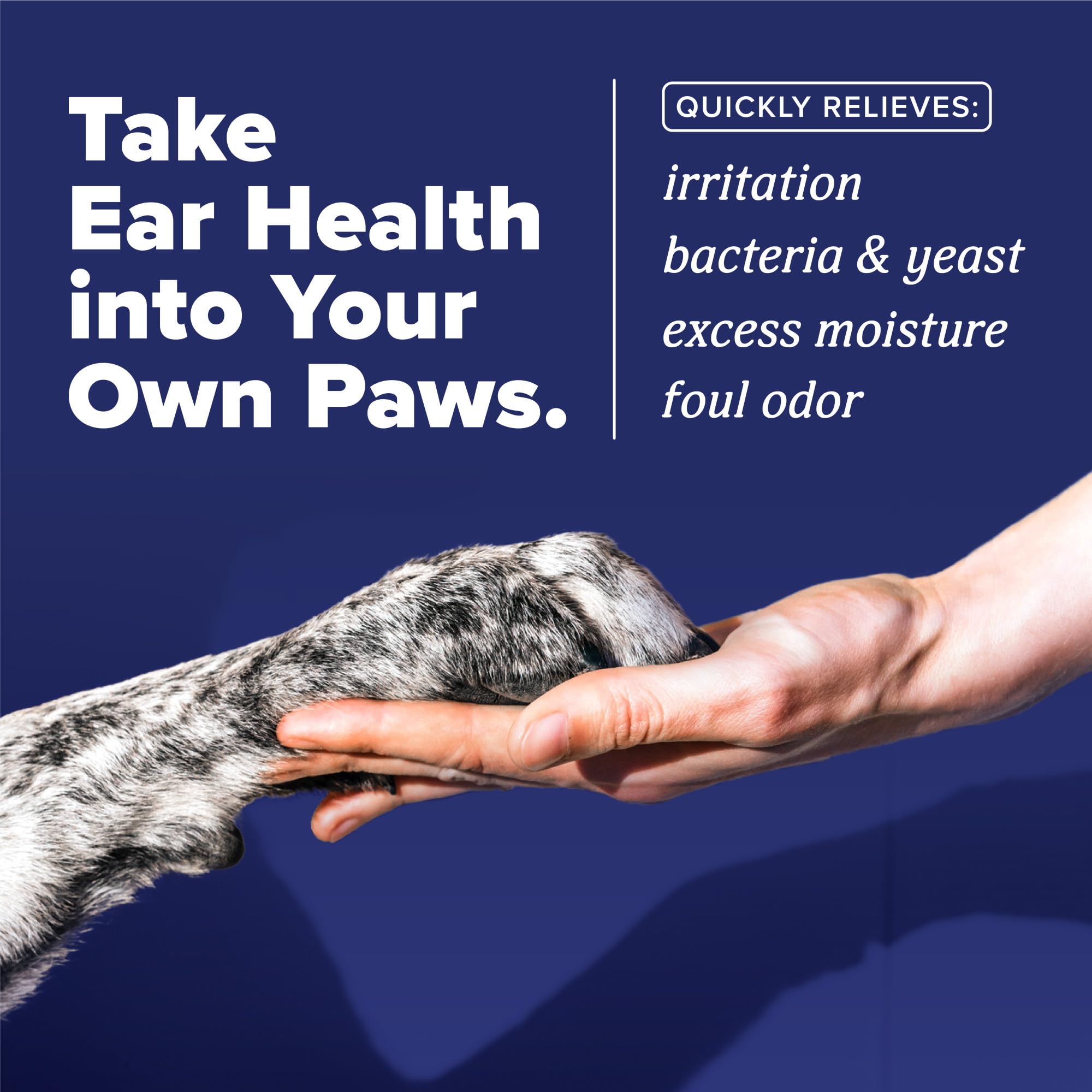 TropiClean HomeVet ear drops ingredients featuring miconazole and hydrocortisone.