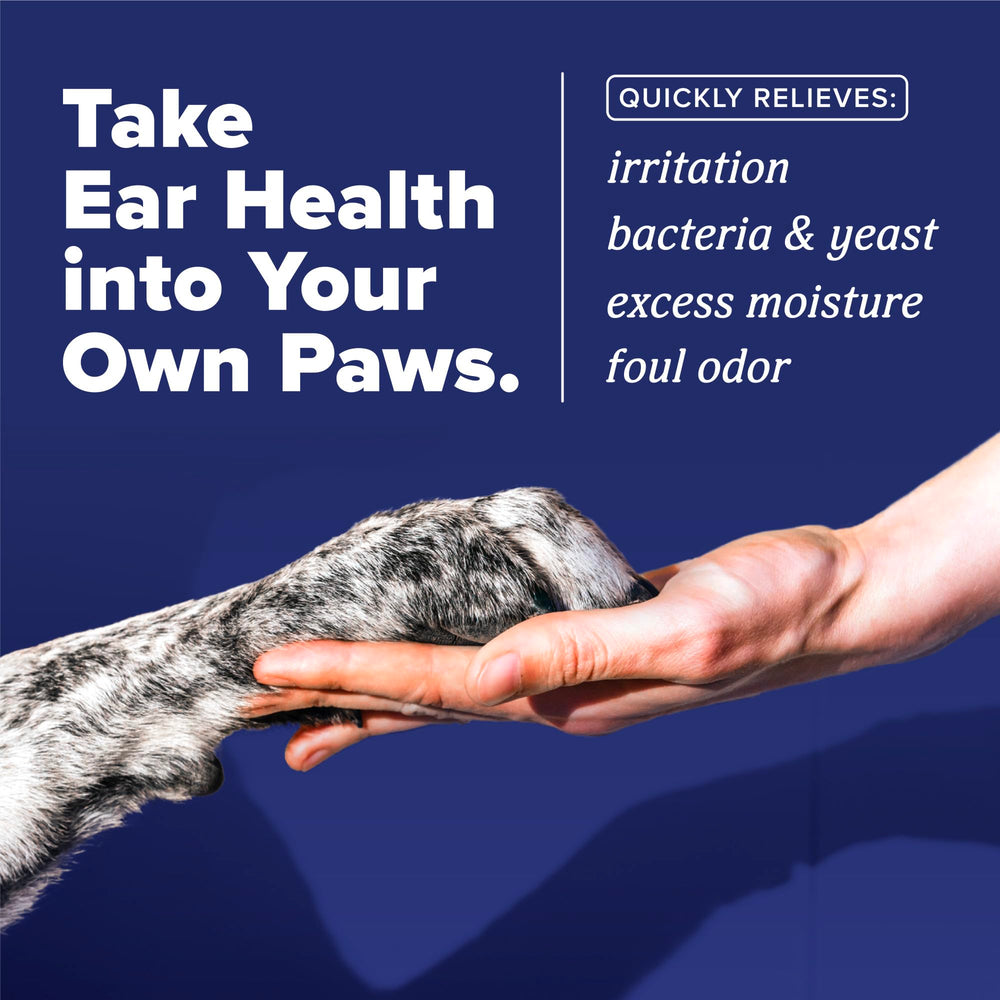 TropiClean HomeVet ear drops ingredients featuring miconazole and hydrocortisone.