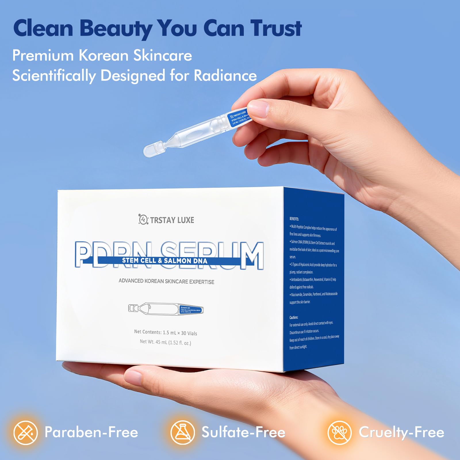 TRSTAY LUXE niacinamide ceramides panthenol serum strengthens barrier