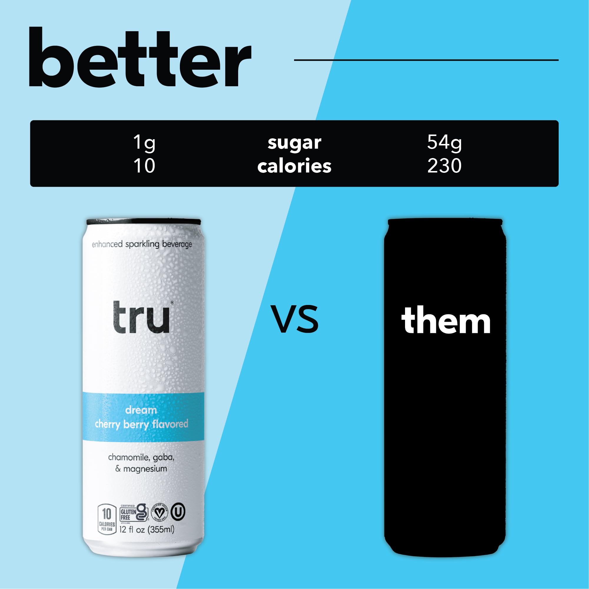 Tru Calming Drink Massachusetts-crafted bottle on kitchen counter signals quality.