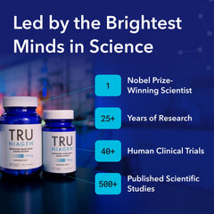 TRU Niagen capsules close-up showing NR-based supplement for energy.
