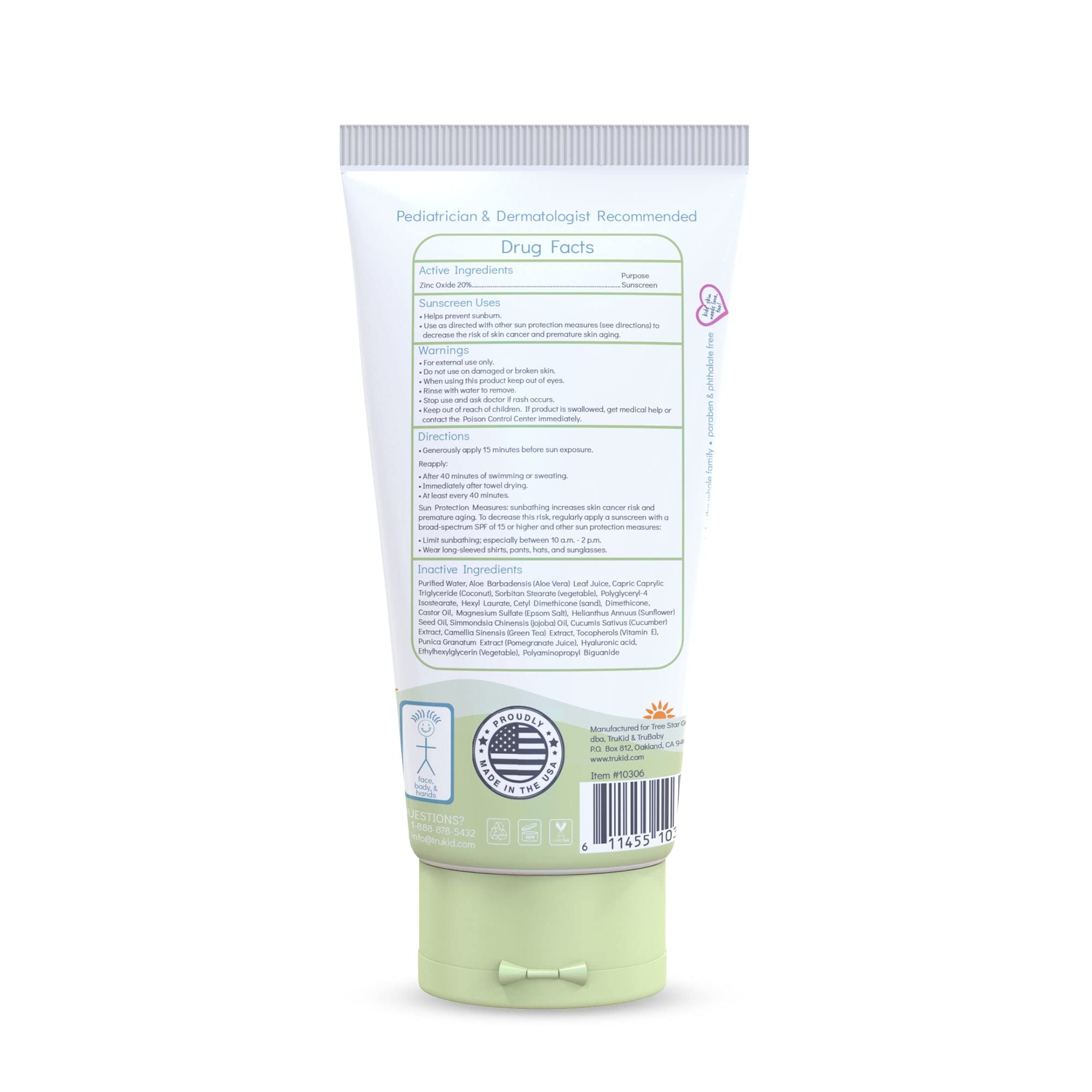 Daily-use TruKid sunscreen for sensitive, eczema-prone skin