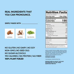 TRUBAR Cocoa For Coconuts packaging highlights dairy-free, gluten-free, plant-based snack.
