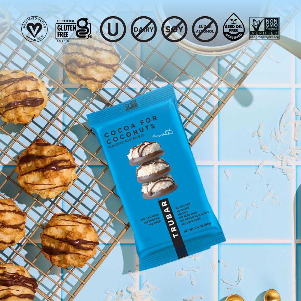 TRUBAR Cocoa For Coconuts post-workout bar supports energy between sessions.