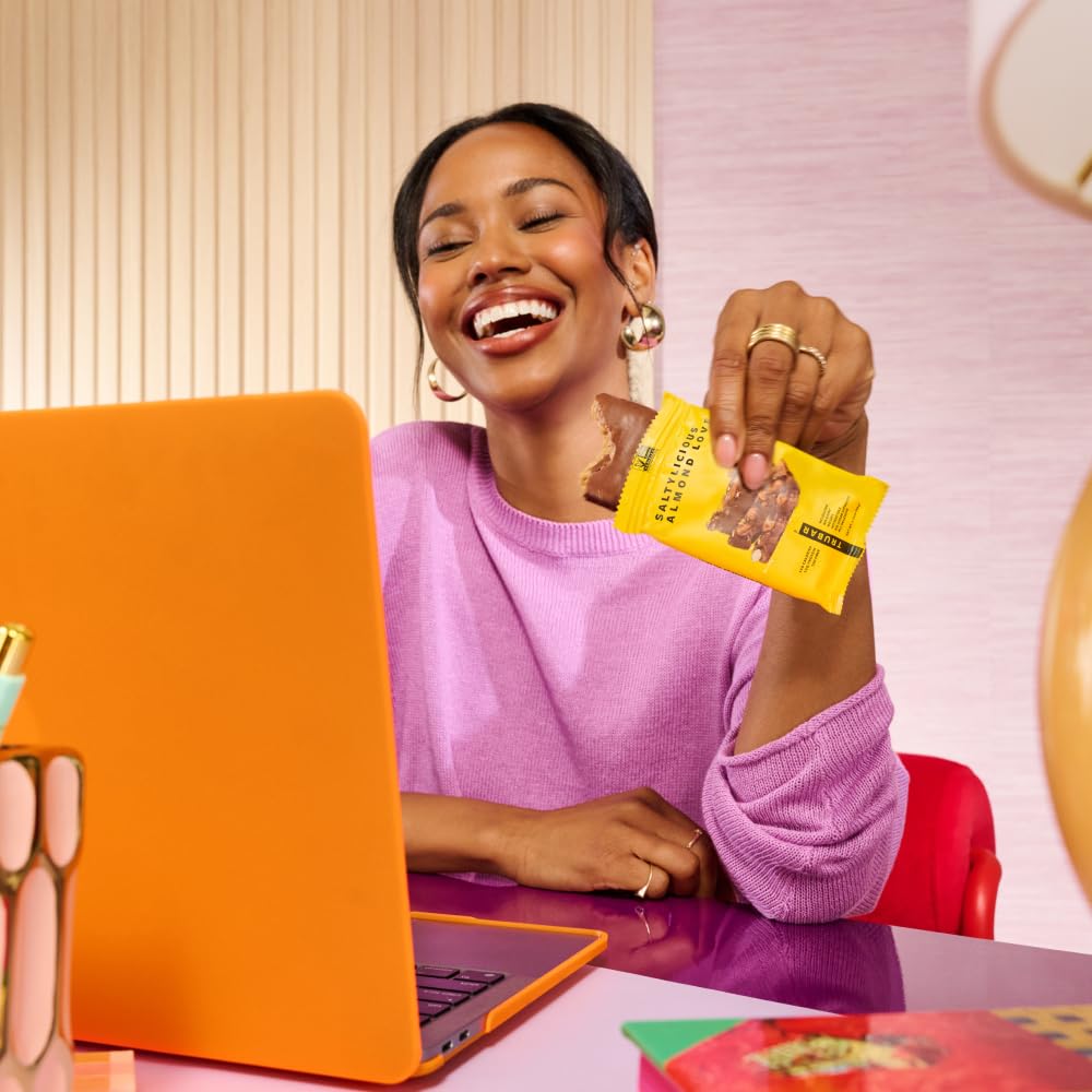 TRUBAR Saltylicious Almond Love bar vegan plant-based snack on the go.