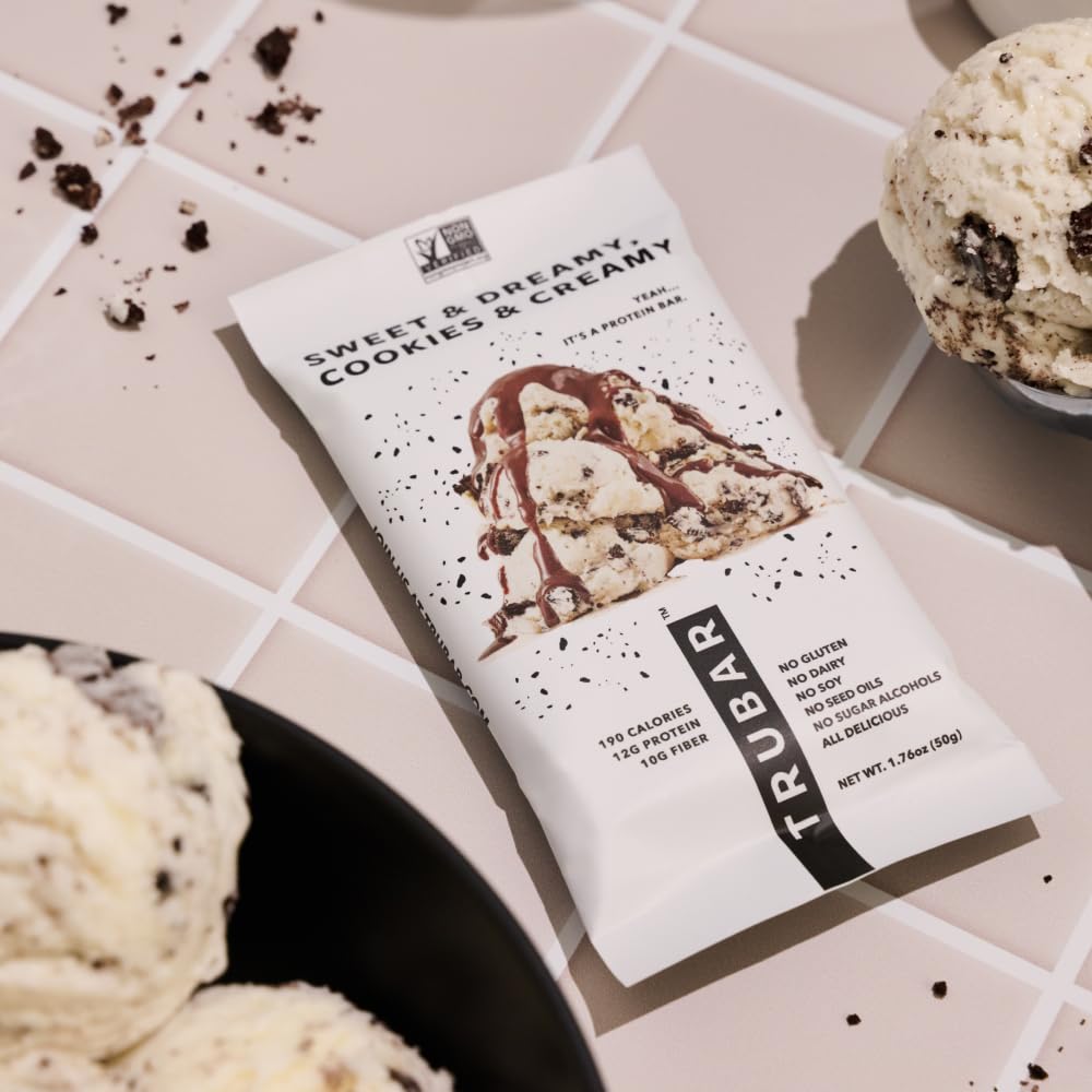 Ingredient highlights with almonds, cassava, and pea protein in TRUBAR bar