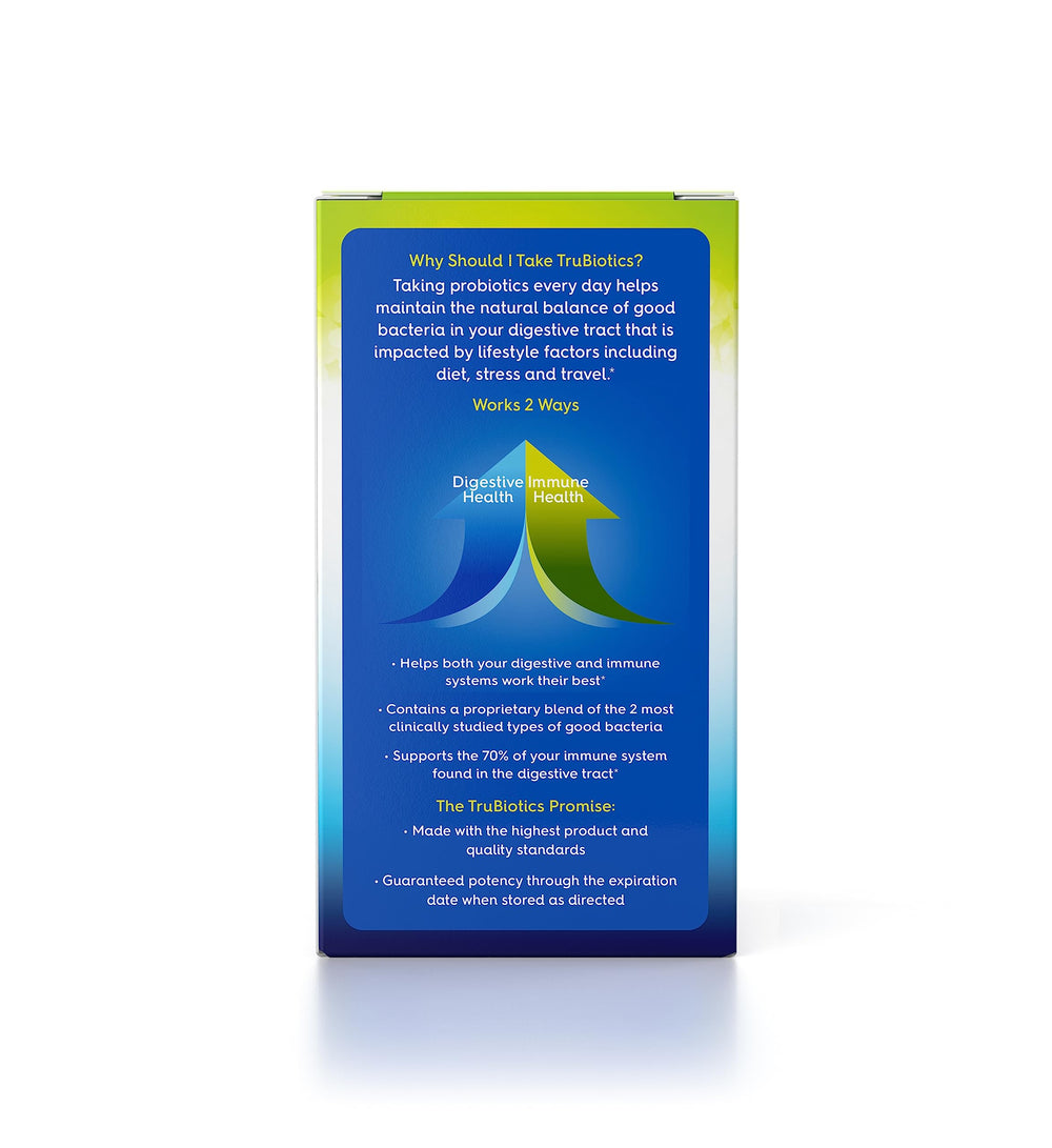 TruBiotics dairy-free capsules designed for everyday digestive comfort.
